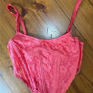 Urban Outfitters Coral Lace Bralette